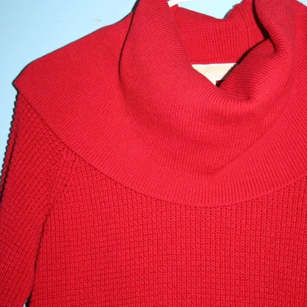 MICHAEL MICHAEL KORS XS Red Cowl Neck Sweater